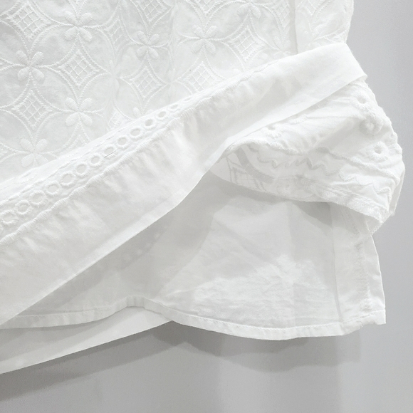 NEW Talbots Embroidered Eyelet Sheath Sleeveless White Dress sz 6P - Picture 11 of 16